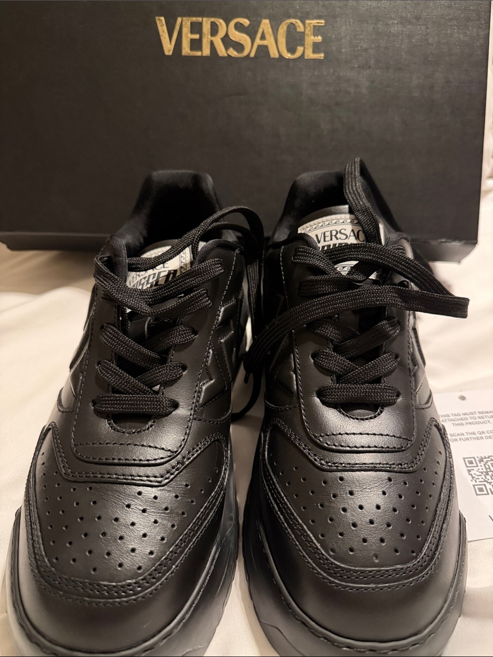 Versace Greca Odissea Leather Sneakers